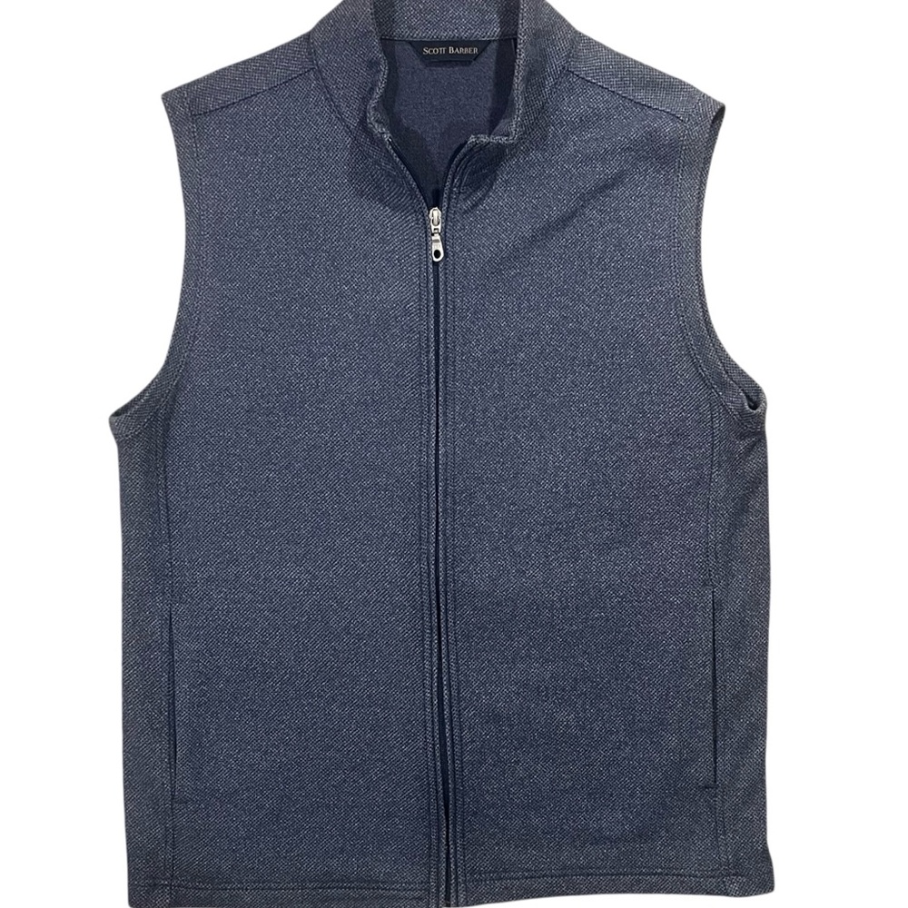 Vintage Scott Barber Men's grey Zip-Front Vest